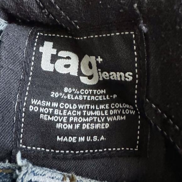 Tag Vintage Low Rise Straight Jeans Women's sz. 25 0 Blue Y2K 90s Retro - Picture 7 of 16